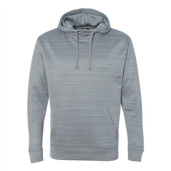 Striped Poly Fleece Hooded Pullover Sweatshirt Thumbnail