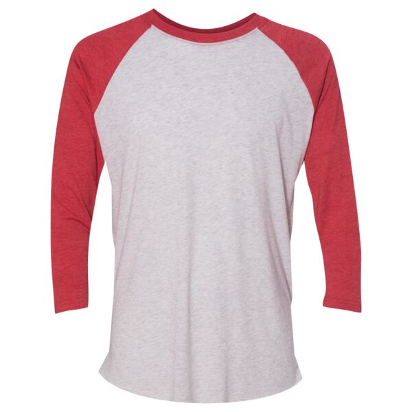 (S) Unisex Tri-Blend Three-Quarter Sleeve Baseball Raglan Tee Thumbnail