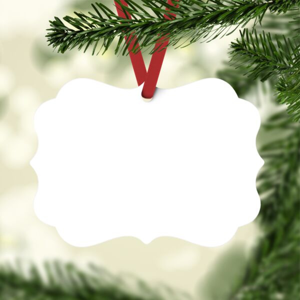 White Aluminum Benelux Christmas Ornament Thumbnail