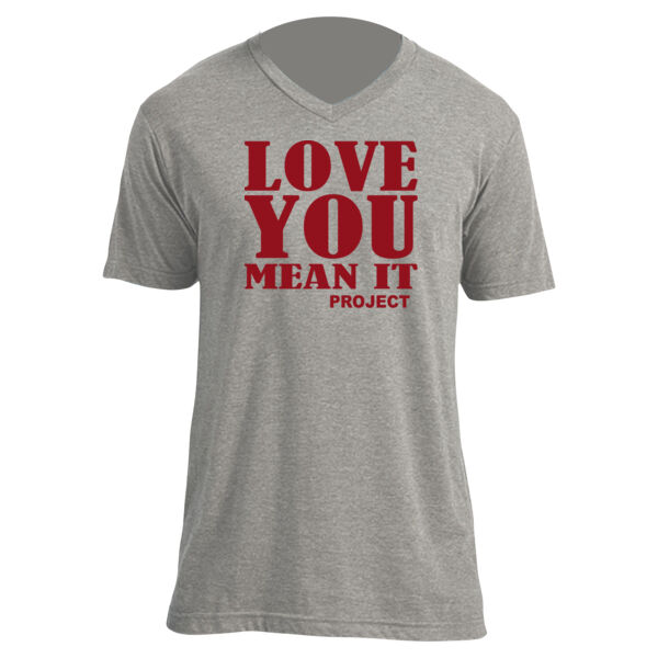 Love You Mean It Stack - Unisex V Neck Poly-Rich Tee Thumbnail
