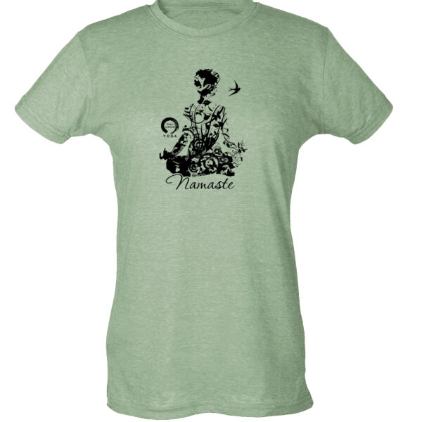 Full Circle Yoga Namaste - Ladies Slim Fit Poly-Rich Tee Thumbnail