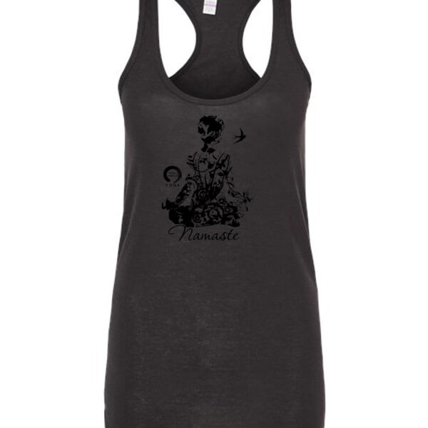 Full Circle Yoga Namaste - Ladies Slim Fit Poly-Rich Racerback Tank Thumbnail