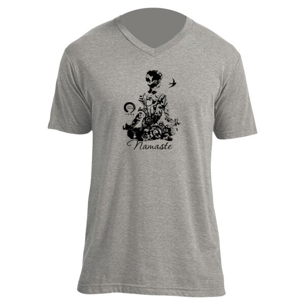 Full Circle Yoga Namaste - Unisex V Neck Poly-Rich Tee Thumbnail