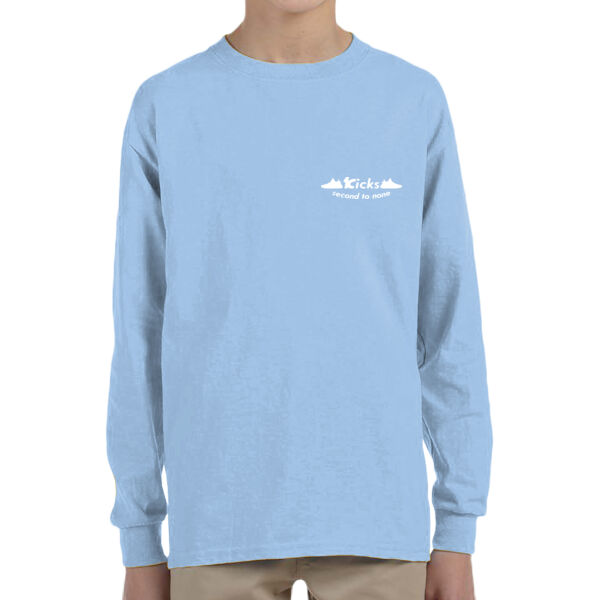 White Logo - Youth Ultra Cotton® 6 oz. Long-Sleeve T-Shirt Thumbnail