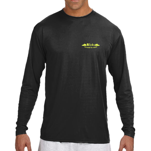 Fluorescent Logo - Long Sleeve Cooling Performance Crew Dark Color Shirt 2 Thumbnail