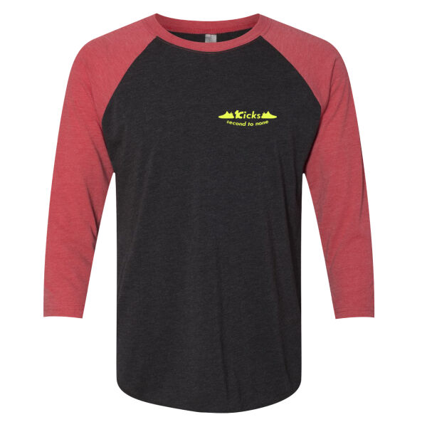 Fluorescent Logo - Unisex Tri-Blend Three-Quarter Sleeve Baseball Raglan Tee 2 Thumbnail