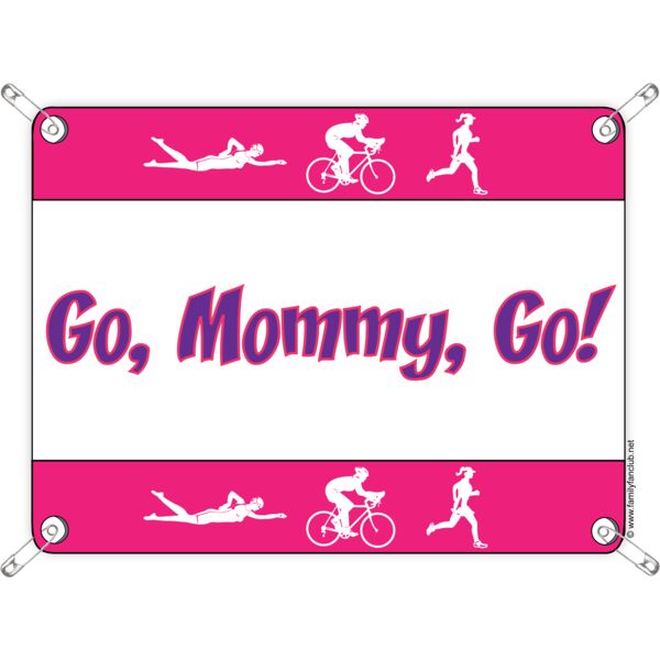 racebib Pink Go Mommy Go Triathlon Thumbnail