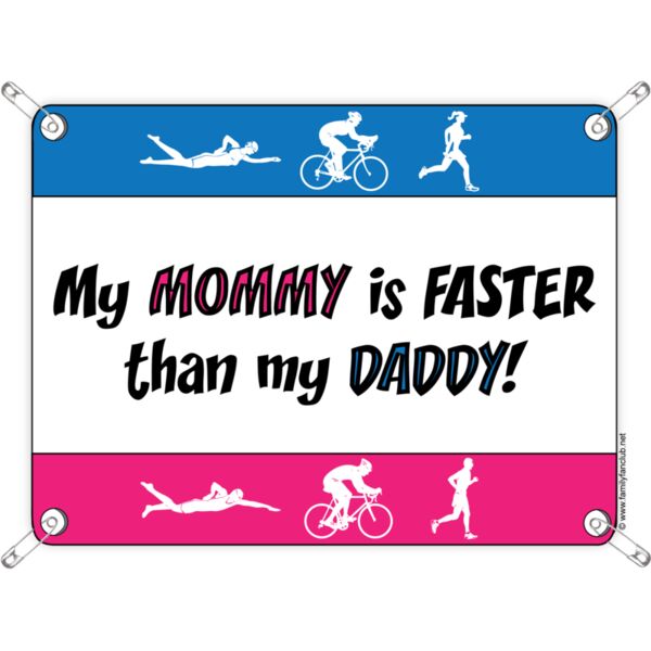 racebib My Mommy is faster than my DaddyTriat Thumbnail
