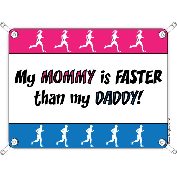 racebib my mommy is faster than my daddy Thumbnail