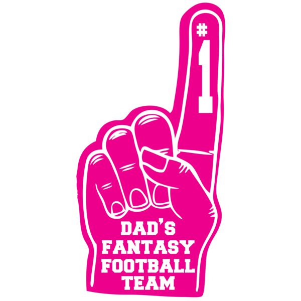 Dad s FantasyFootballTeam FoamFinger Pink Thumbnail