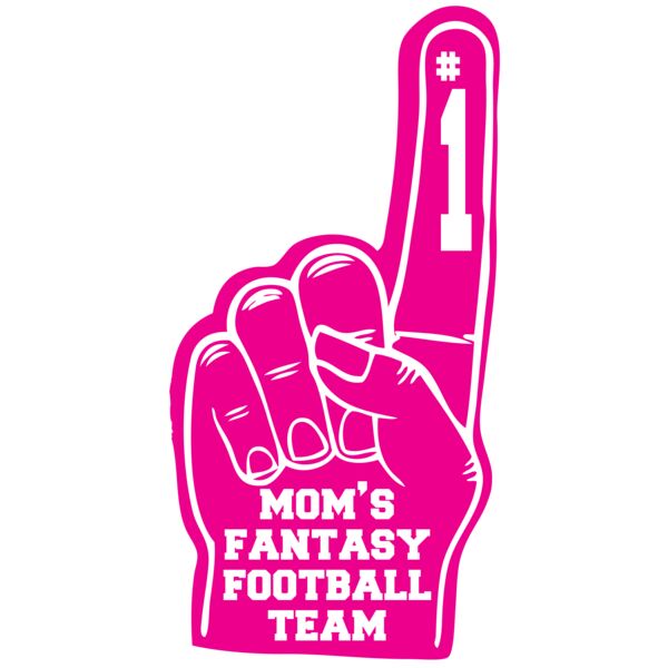 Mom s FantasyFootballTeam FoamFinger Pink Thumbnail