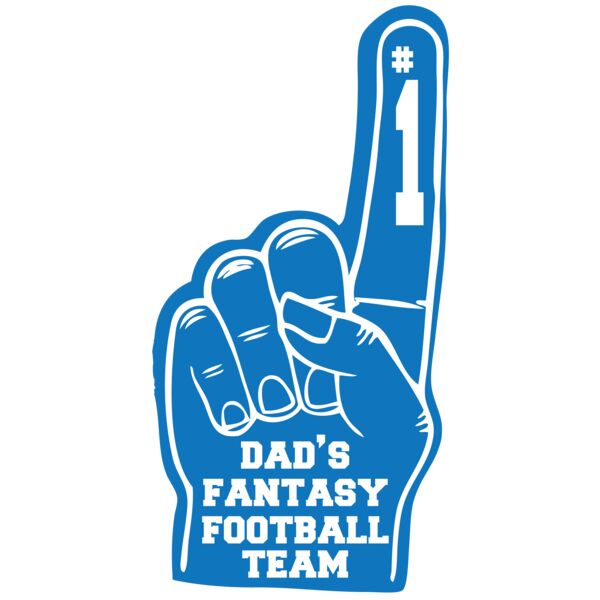 Dad s FantasyFootballTeam FoamFinger Blue Thumbnail