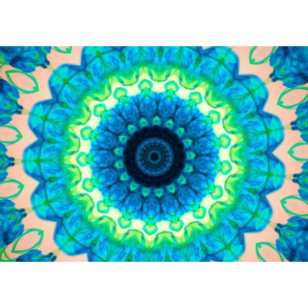 kaleidoscope blue liquid green smoke radial c Thumbnail