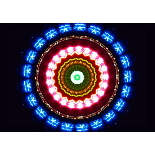 kaleidoscope lights blue red green yellow rad Thumbnail