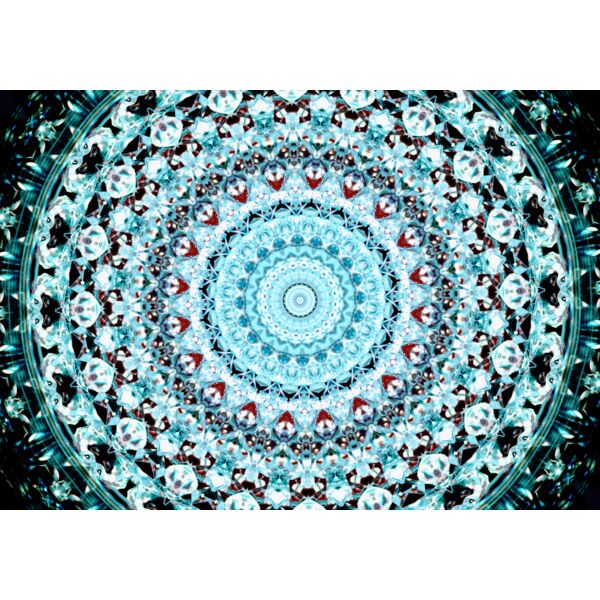 kaleidoscope diamond blue glass shiny radial  Thumbnail