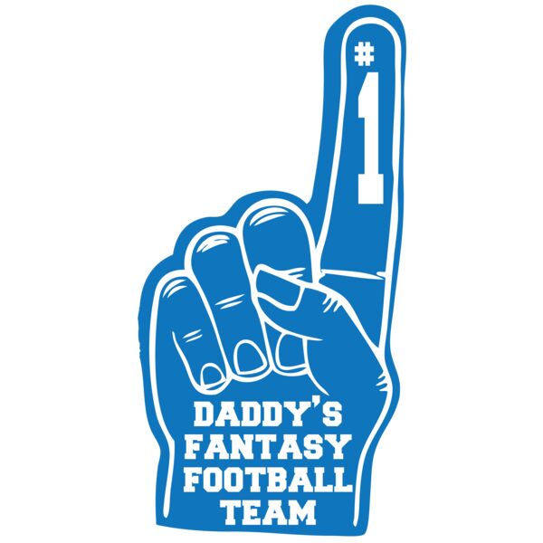 Daddy s FantasyFootballTeam FoamFinger Blue Thumbnail