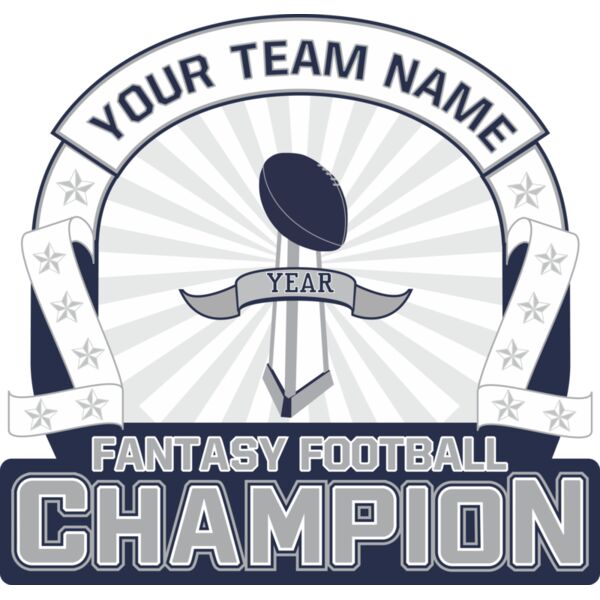 Custom Fantasy Football Champion T-shirt Design Thumbnail