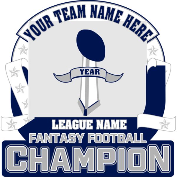Fantasy Football Champion with Trophy with Custom Year Thumbnail