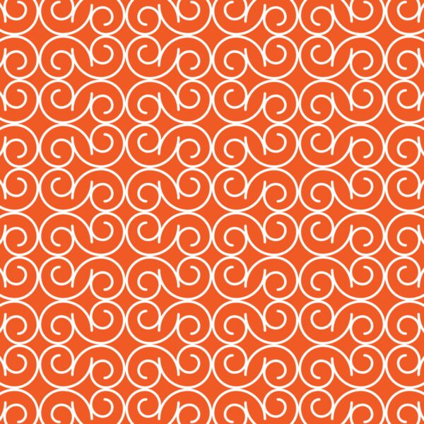Fancy Swirls Burnt Orange Thumbnail