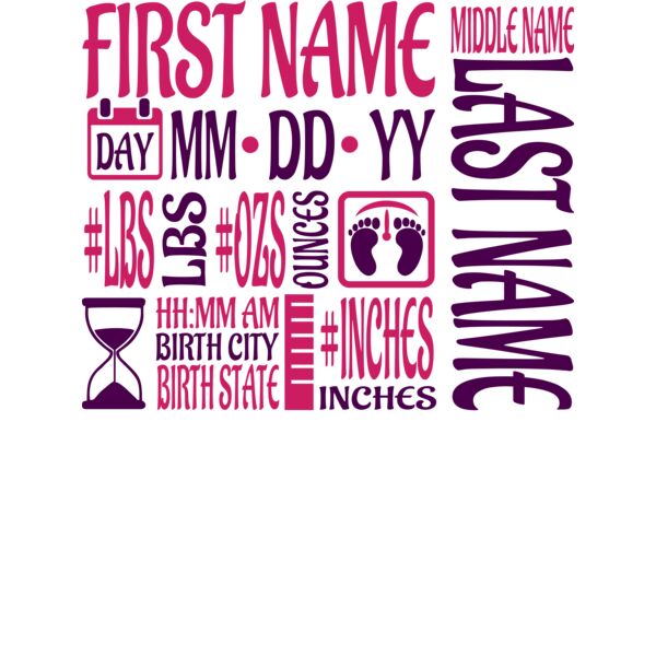 Birth Stats - Scale - Pink Thumbnail