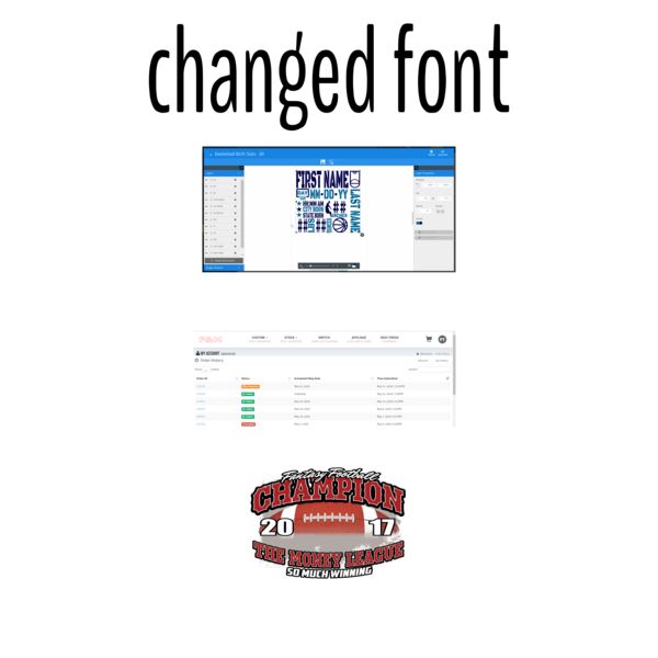 Text and image (uploaded) Thumbnail