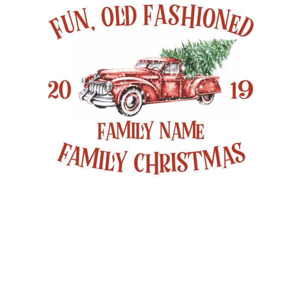 Truck 1 Tree - FUN OLD FASHIONED Family Christmas Template Thumbnail