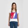 Ladies Slim Fit V Neck Poly-Rich Tee Thumbnail