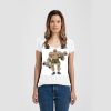 Ladies Slim Fit V Neck Poly-Rich Tee Thumbnail