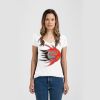 Ladies Slim Fit V Neck Poly-Rich Tee Thumbnail
