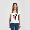 Ladies Slim Fit V Neck Poly-Rich Tee Thumbnail