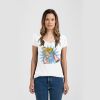Ladies Slim Fit V Neck Poly-Rich Tee Thumbnail