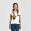 Ladies Slim Fit V Neck Poly-Rich Tee Thumbnail