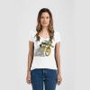 Ladies Slim Fit V Neck Poly-Rich Tee Thumbnail