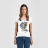 Ladies Slim Fit V Neck Poly-Rich Tee Thumbnail