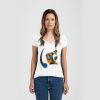 Ladies Slim Fit V Neck Poly-Rich Tee Thumbnail