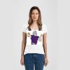 Ladies Slim Fit V Neck Poly-Rich Tee Thumbnail