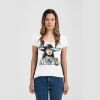 Ladies Slim Fit V Neck Poly-Rich Tee Thumbnail
