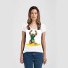 Ladies Slim Fit V Neck Poly-Rich Tee Thumbnail
