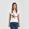 Ladies Slim Fit V Neck Poly-Rich Tee Thumbnail