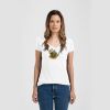 Ladies Slim Fit V Neck Poly-Rich Tee Thumbnail