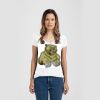 Ladies Slim Fit V Neck Poly-Rich Tee Thumbnail