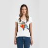 Ladies Slim Fit V Neck Poly-Rich Tee Thumbnail