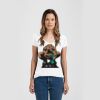 Ladies Slim Fit V Neck Poly-Rich Tee Thumbnail
