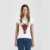 Ladies Slim Fit V Neck Poly-Rich Tee Thumbnail