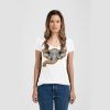 Ladies Slim Fit V Neck Poly-Rich Tee Thumbnail