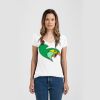 Ladies Slim Fit V Neck Poly-Rich Tee Thumbnail