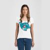 Ladies Slim Fit V Neck Poly-Rich Tee Thumbnail