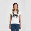 Ladies Slim Fit V Neck Poly-Rich Tee Thumbnail