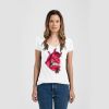 Ladies Slim Fit V Neck Poly-Rich Tee Thumbnail