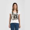 Ladies Slim Fit V Neck Poly-Rich Tee Thumbnail